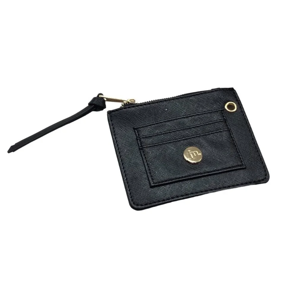 Jessica Moore Black‎ Wallet Credit Card Coin Purse Zip Close 6